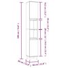 vidaXL Badschrank Räuchereiche 30x30x190 cm Holzwerkstoff
