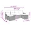 vidaXL Gartensofa-set mit Speicher 6 pcs Hellgrau Poly-Rattan