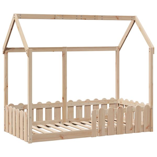 vidaXL Kinderbett Hausbett 80x160 cm Massivholz Kiefer