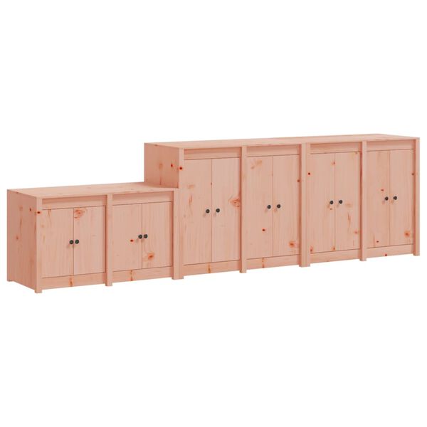 vidaXL Outdoor-K&uuml;chenschr&auml;nke 3 Stk. Massivholz Douglasie