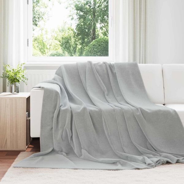 vidaXL Wohndecken 6 St&uuml;ck Grau 220 x 240 cm Fleece
