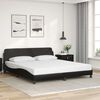 vidaXL Bettgestell "Dover" Schwarz 180x200 cm Kunstleder