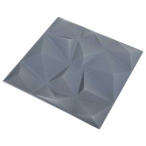 vidaXL Wandpaneele 12 pcs Diamant Grau 50 x 50 cm XPS Schaum