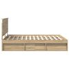 vidaXL Bettrahmen Sonoma-Eiche 150 x 200 cm Massives Kiefernholz