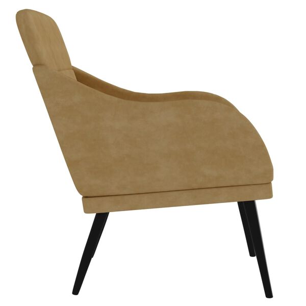 vidaXL Sessel Braun 63x76x80 cm Samt