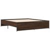 vidaXL Bettgestell Braun Eichen-Optik 200x200 cm Holzwerkstoff Metall