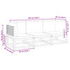 vidaXL 3-tlg. Gartensofa-Set mit Kissen Holz Akazie & Rattan