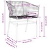 vidaXL Garten Essgruppe 5 pcs Schwarz Poly-Rattan