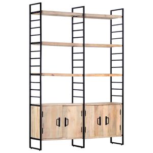 vidaXL B&uuml;cherregal 4 Etagen 124x30x180 cm Mango Massivholz