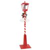 vidaXL Weihnachtsstra&szlig;enlampe mit Laterne Rot 40,5x40,5x180cm