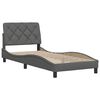 vidaXL Bettgestell ohne Matratze Dunkelgrau 90x190 cm Stoff