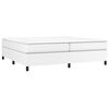 vidaXL Boxspringbett mit Matratze Wei&szlig; 200x200 cm Kunstleder