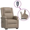 vidaXL Massagesessel mit Aufstehhilfe Cappuccino-Braun Kunstleder