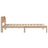 vidaXL Bettrahmen mit Kopfteil Braun 75 x 190 cm Massives Kiefernholz