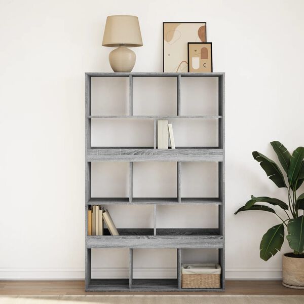vidaXL B&uuml;cherregal Grau Sonoma 100x33x156,5 cm Holzwerkstoff