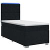 vidaXL Boxspringbett mit Matratze Schwarz 100 x 200 cm Stoff