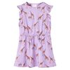 Kinderkleid mit R&uuml;schen&auml;rmeln und Taillenband Lila 92