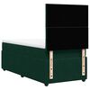 vidaXL Boxspringbett mit Matratze Dunkelgr&uuml;n 90x190 cm Samt