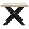 vidaXL Esstisch 140x70x75 cm Massivholz Mango Gebleicht