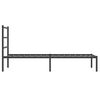 vidaXL Bettgestell mit Kopfteil Metall Schwarz 90x200 cm