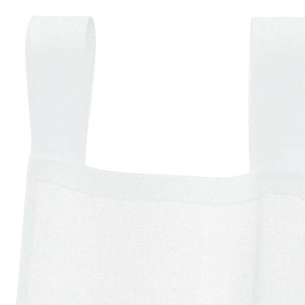 vidaXL Voile-Vorhang mit Vorh&auml;ngen 2 pcs Wei&szlig; 175 x 140 cm Polyester