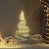 vidaXL LED Weihnachtsbaum mit Erdspie&szlig;en Warmes Wei&szlig; 182 cm Metall