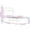 vidaXL Bettgestell ohne Matratze 80x200 cm R&auml;uchereiche Holzwerkstoff