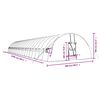 vidaXL Gew&auml;chshaus mit Stahlrahmen Gr&uuml;n 132 m&sup2; 22x6x2,85 m