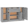 vidaXL Sideboards 3 Stk. Grau Sonoma Holzwerkstoff