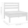 vidaXL 6-tlg. Garten-Lounge-Set Massivholz Kiefer Wei&szlig;