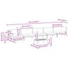 vidaXL Sofa Set mit Kissen Uni 6 pcs Beige Massivholz Akazie
