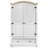 vidaXL Kleiderschrank Wei&szlig; 101 x 52 x 170 cm Massives Kiefernholz