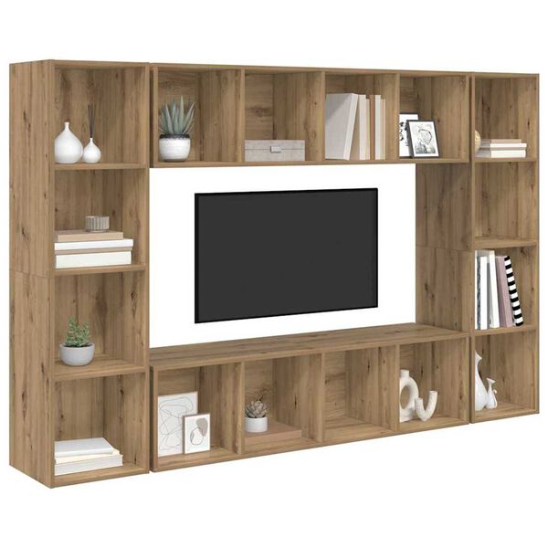 vidaXL TV-Schrankset 4 pcs Braun 37 x 37 x 142,5 cm Holzwerkstoff