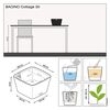 LECHUZA Pflanzgef&auml;&szlig; BACINO Cottage ALL-IN-ONE 30x30 cm Sandbraun