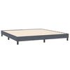 vidaXL Boxspringbett mit Matratze Dunkelgrau 180x220 cm Samt