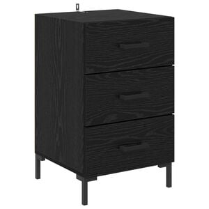 vidaXL Nachttisch Schwarz Eichen-Optik 40 x 40 x 66 cm Holzwerkstoff