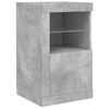 vidaXL Beistellschrank mit LED-Leuchten Betongrau Holzwerkstoff