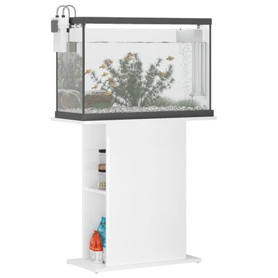 vidaXL Aquariumständer Hochglanz-Weiß 75x36x72,5 cm Holzwerkstoff