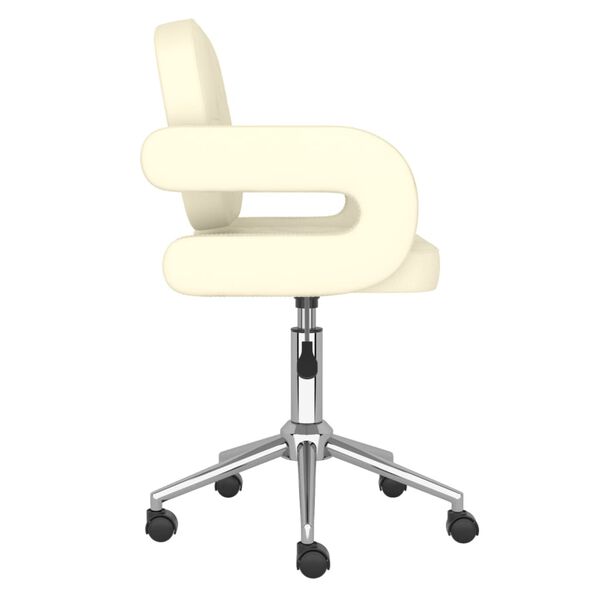 vidaXL Esszimmerst&uuml;hle 2 Stk. Drehbar Creme Kunstleder
