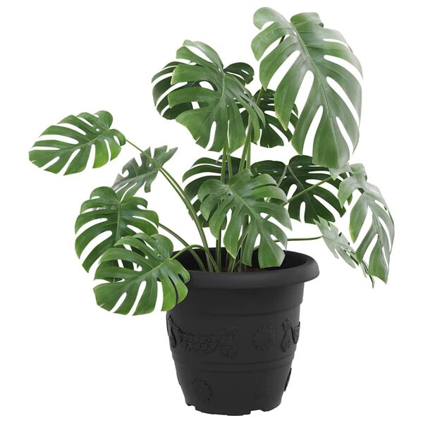 vidaXL Runder Blumentopf 6 pcs Schwarz &Oslash; 26 x 21,5 cm Kunststoff
