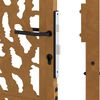 vidaXL Gartentor 100x175 cm Verwitterungsstahl Trace-Design