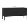 vidaXL TV-Schrank Schwarz 105x35x50 cm Stahl