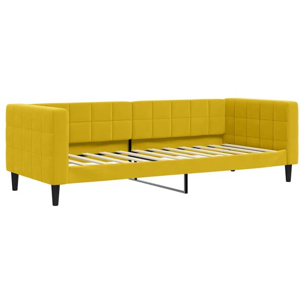 vidaXL Tagesbett Ausziehbar mit Schubladen Gelb 80x200 cm Samt