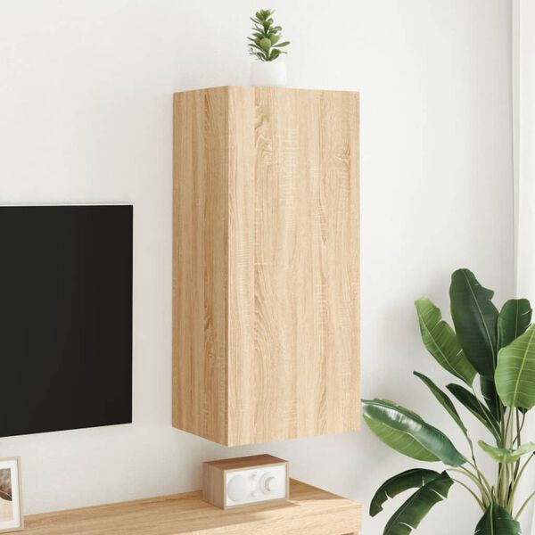 vidaXL TV-Wandschrank Sonoma-Eiche 40,5x30x90 cm Holzwerkstoff