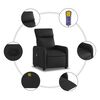 vidaXL Massage-Relaxsessel Schwarz Kunstleder