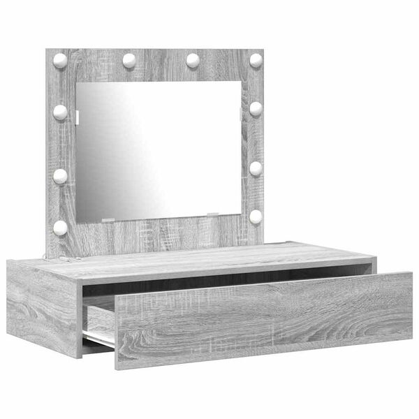 vidaXL Schminktisch mit Schubladen Grau 83 x 40 x 70 cm Holzwerkstoff