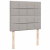 vidaXL Boxspringbett mit Matratze & LED Hellgrau 120x190 cm Stoff