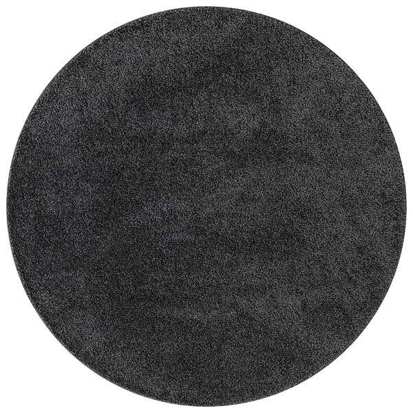 vidaXL Anti-Rutsch Shaggy Teppich Dunkelgrau 160 x 160 cm PP