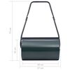 vidaXL Garten-Rasenwalze zum Schieben Gr&uuml;n und Schwarz 57 cm 43 L