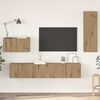 vidaXL Wand-TV-Schrank Wandmontiert 4 pcs Artisan-Eiche Holzwerkstoff